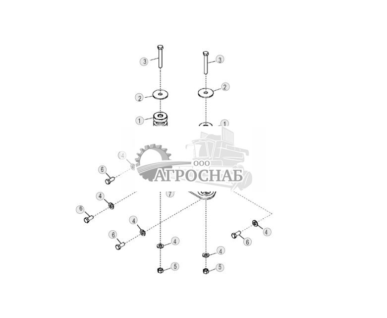 Крепления трансмиссии (Engine 6068HYN03-RE572256) - ST832774 62.jpg